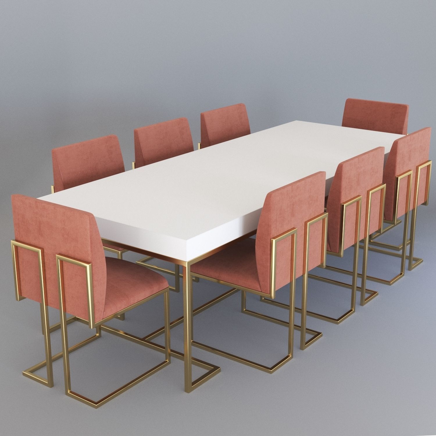 Dinning Table01 Free 3D model_2