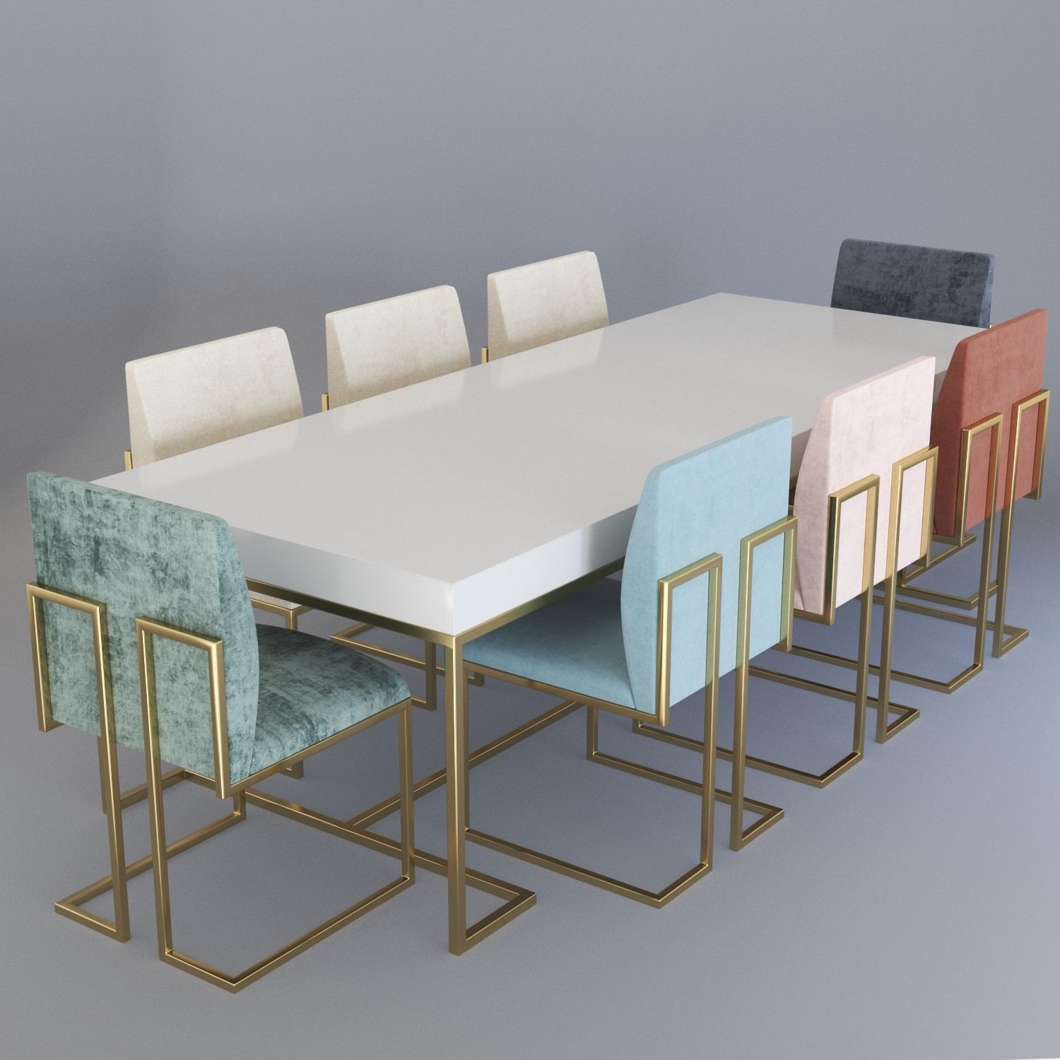 Dinning Table01 Free 3D model_5
