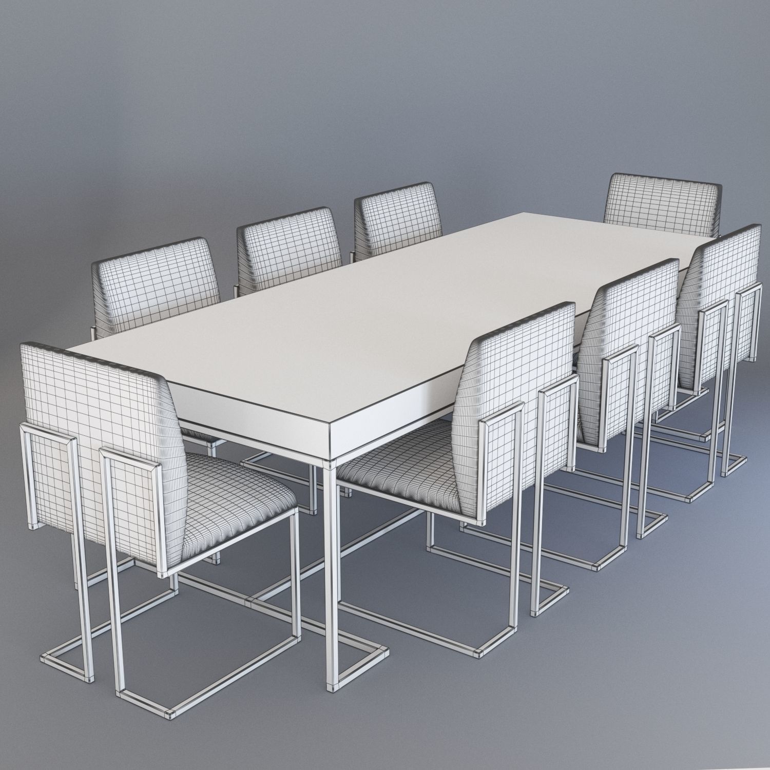 Dinning Table01 Free 3D model_10