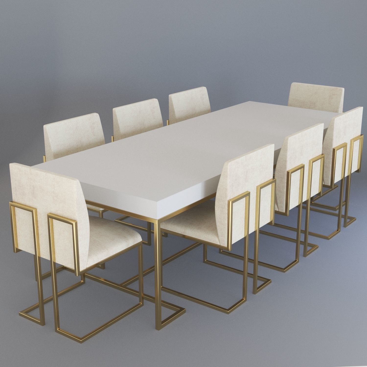 Dinning Table01 Free 3D model_4