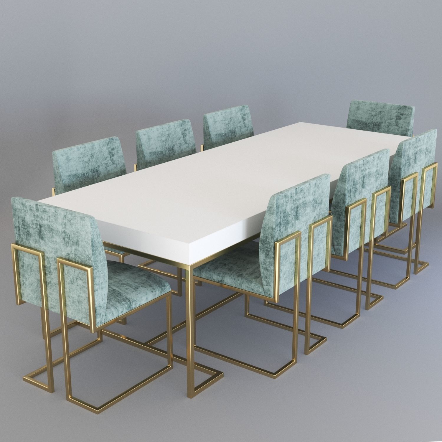 Dinning Table01 Free 3D model_1