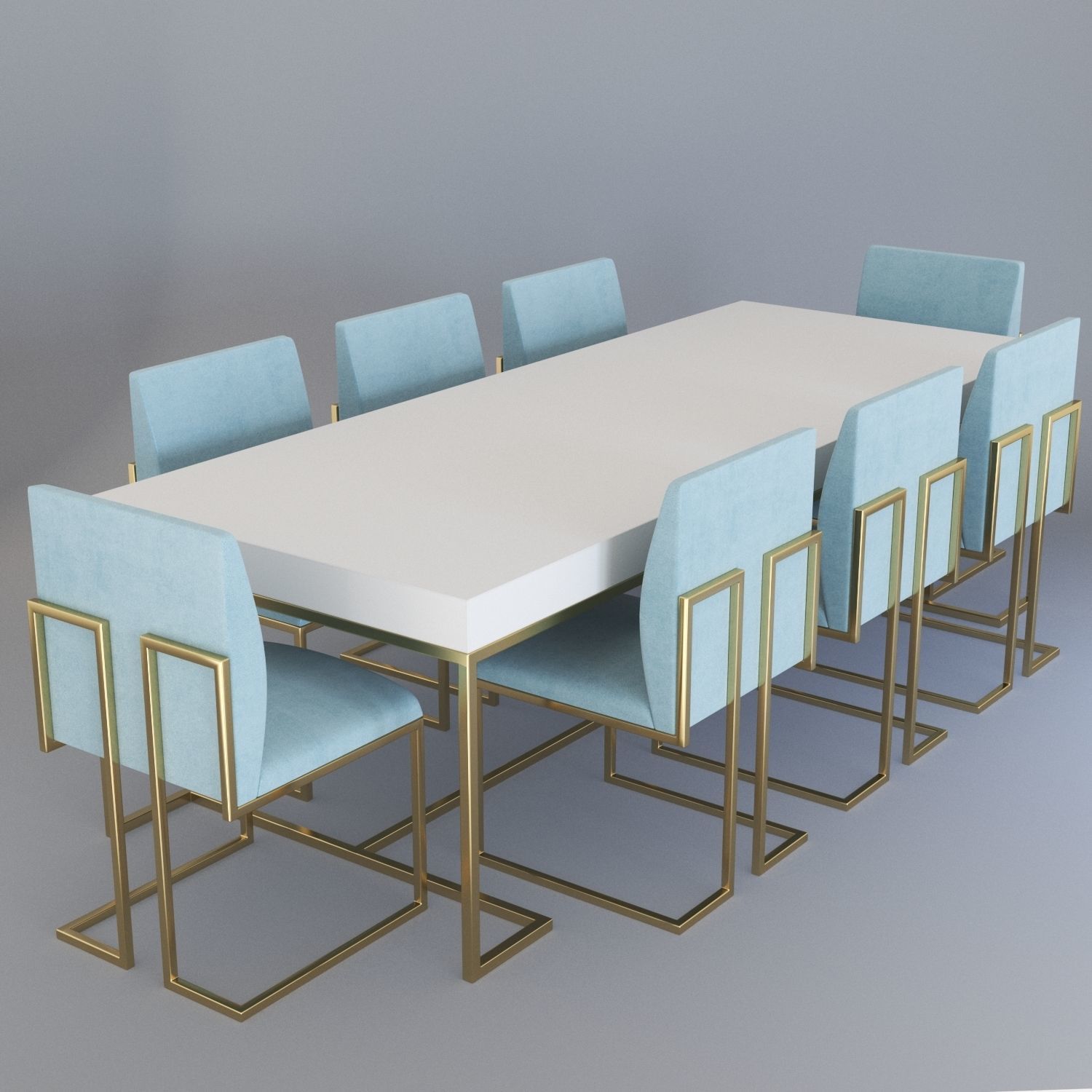 Dinning Table01 Free 3D model_3
