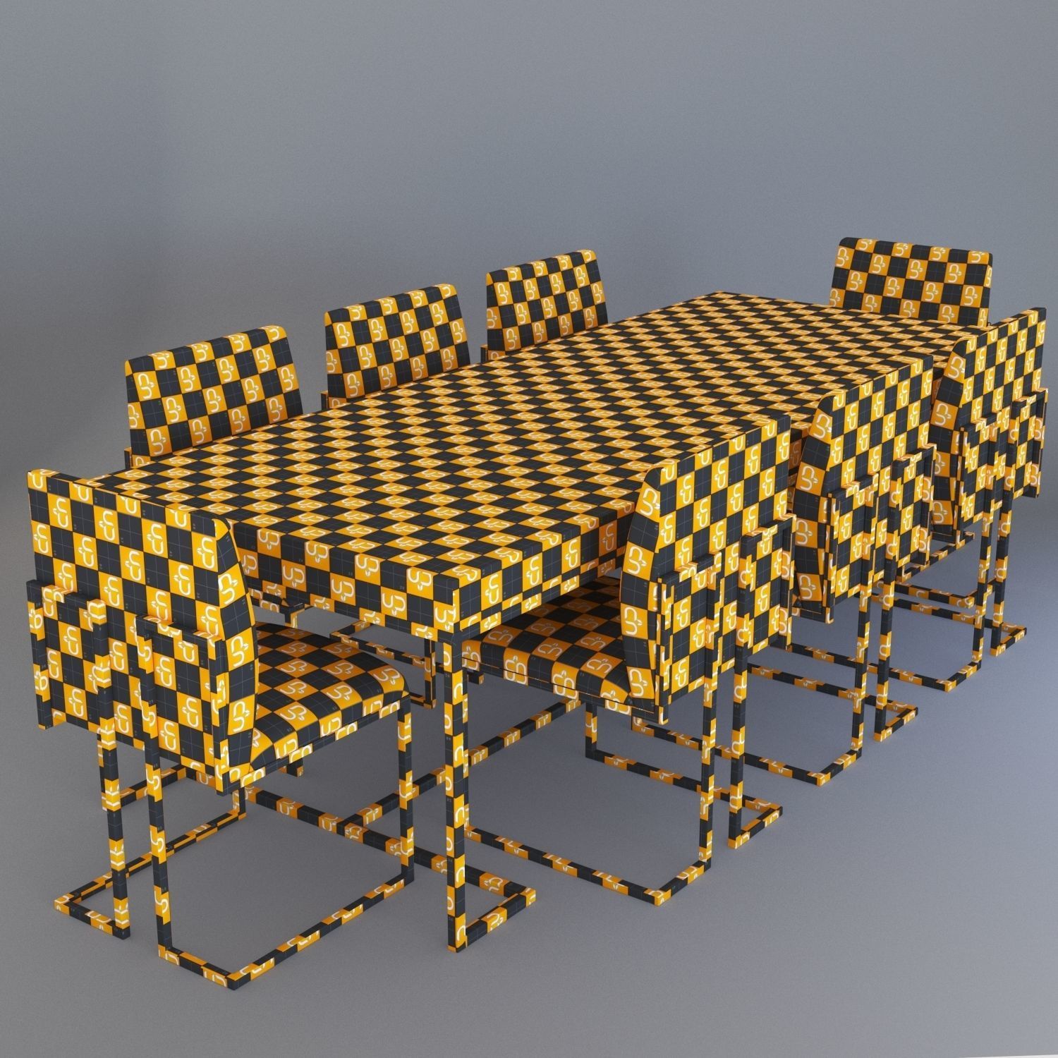 Dinning Table01 Free 3D model_9