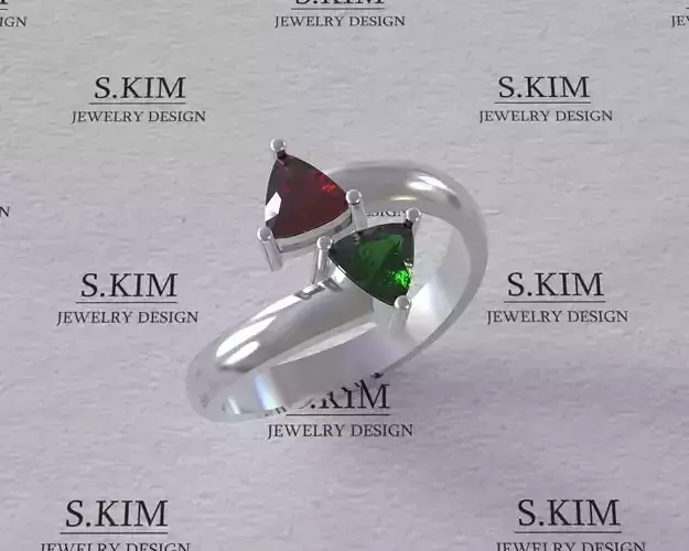 You and me ring 3D print model