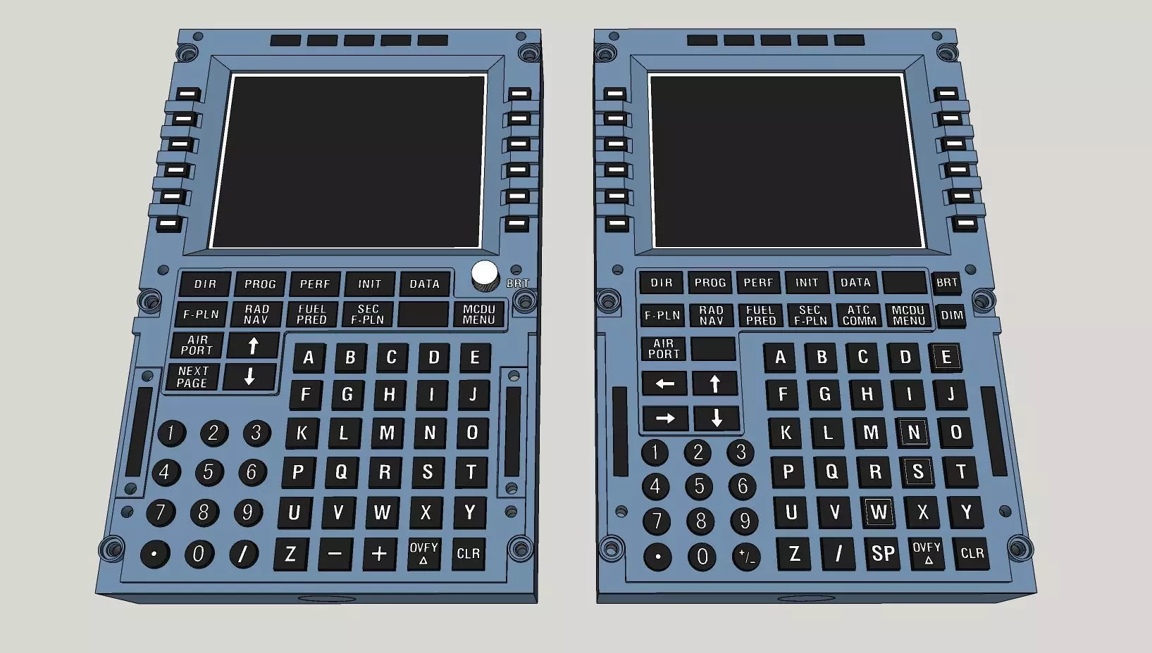 A320 or A330 MCDU 3D print model_0