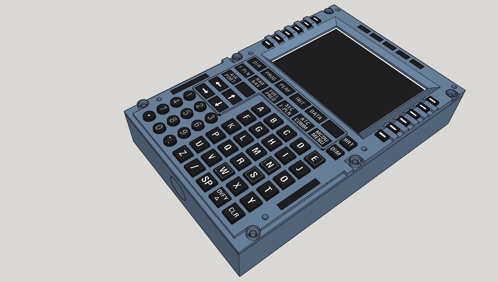 A320 or A330 MCDU 3D print model_2