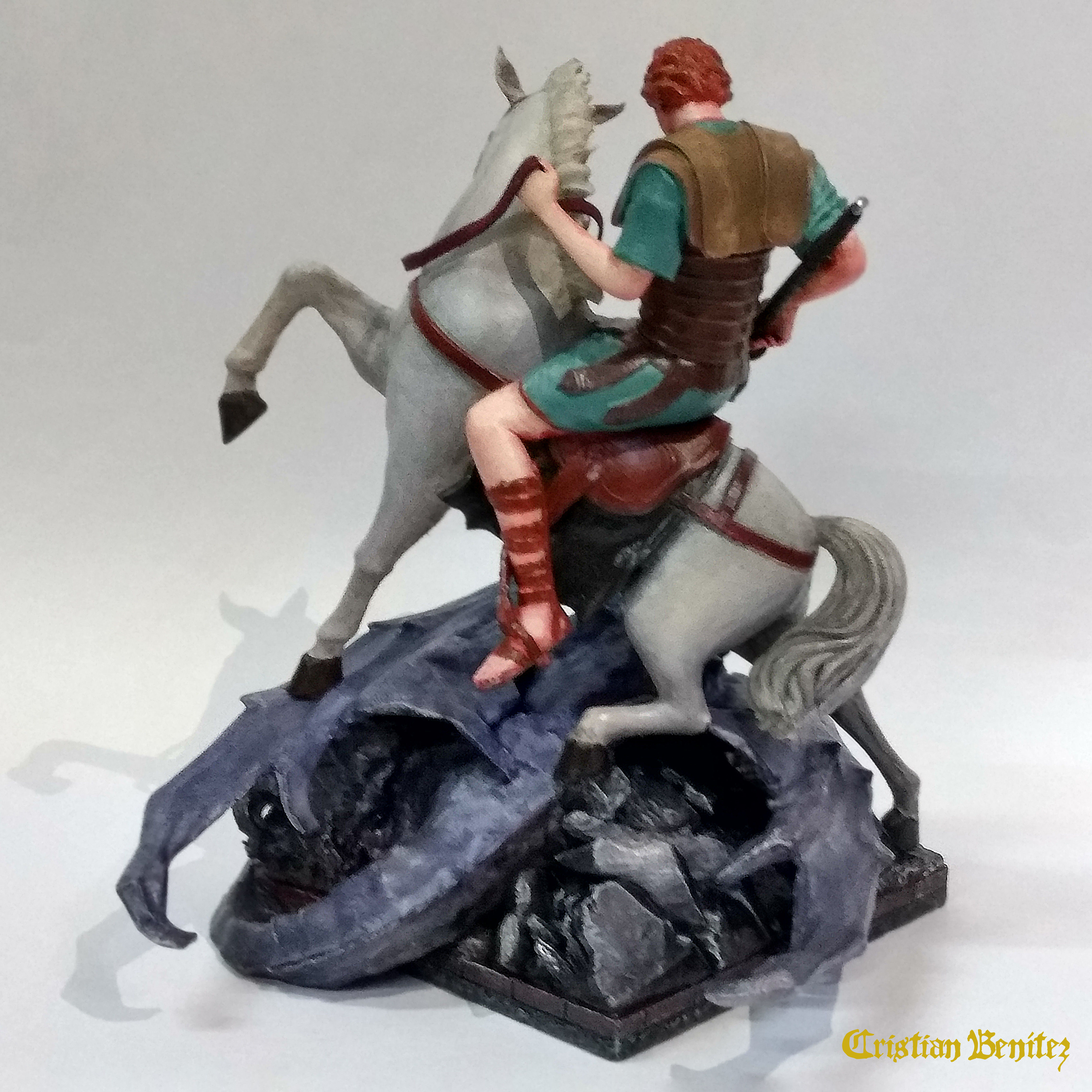 Roman Soldier vs the Dragon - Saint George 3D print model_8