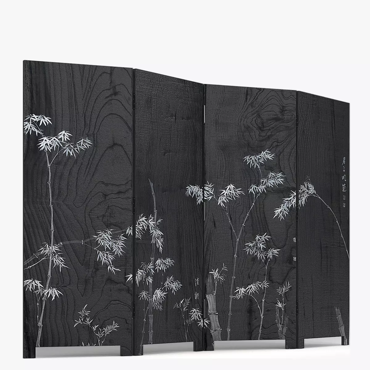 BAMBOO FOLDING SCREEN Low-poly 3D model_0