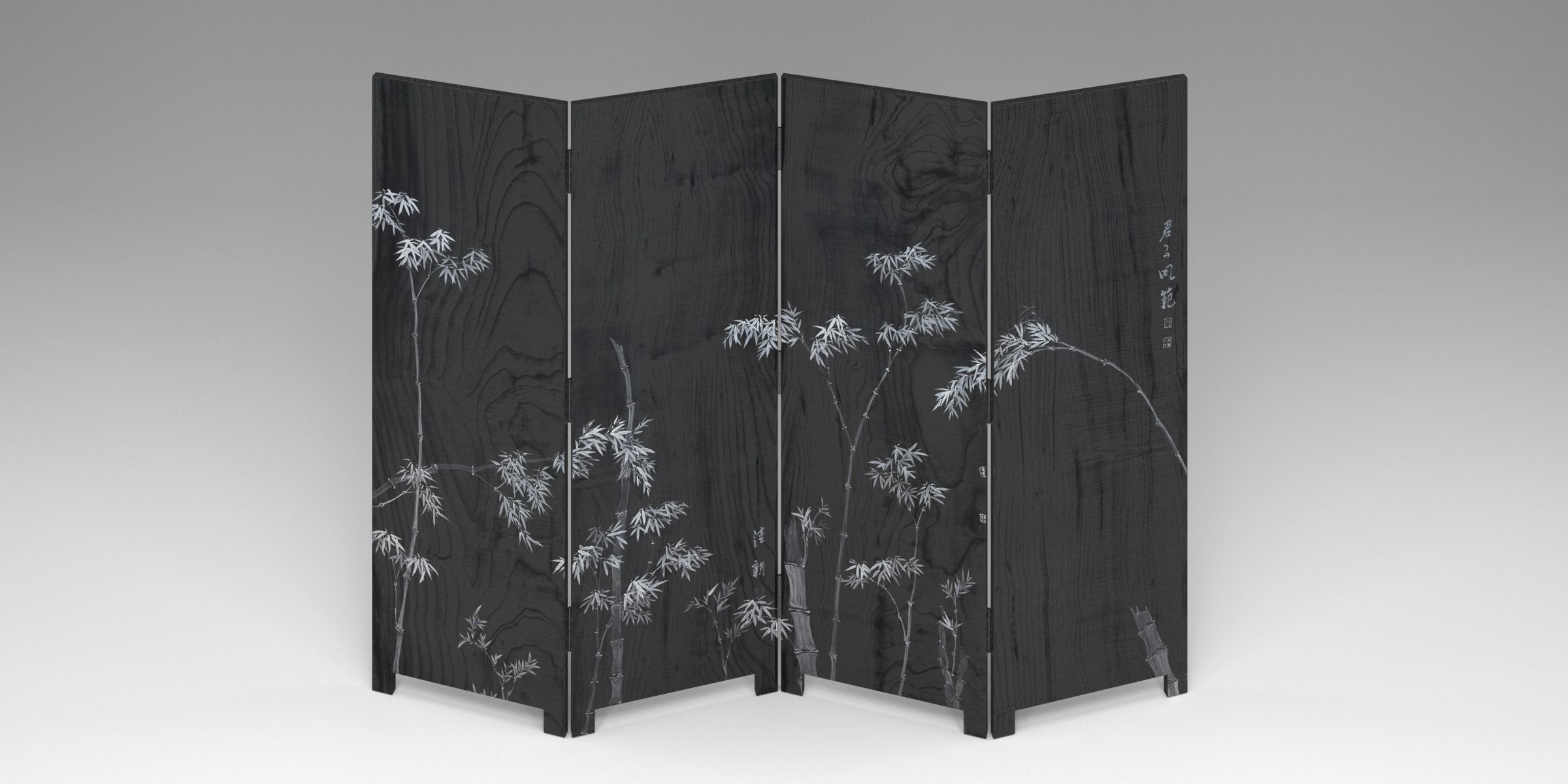 BAMBOO FOLDING SCREEN Low-poly 3D model_3