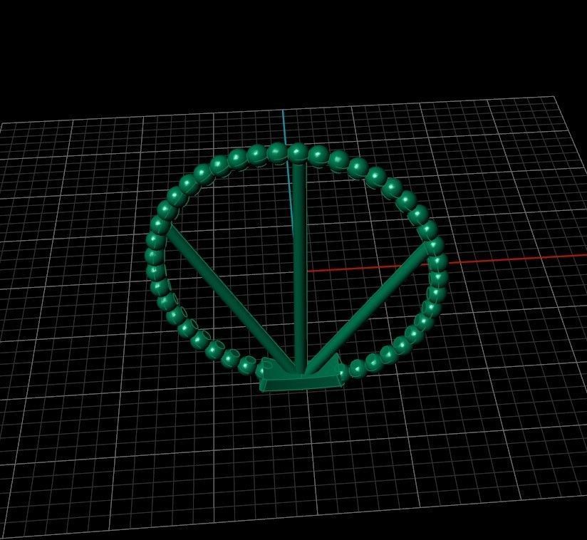 Ring balls diamonds  3D print model_3