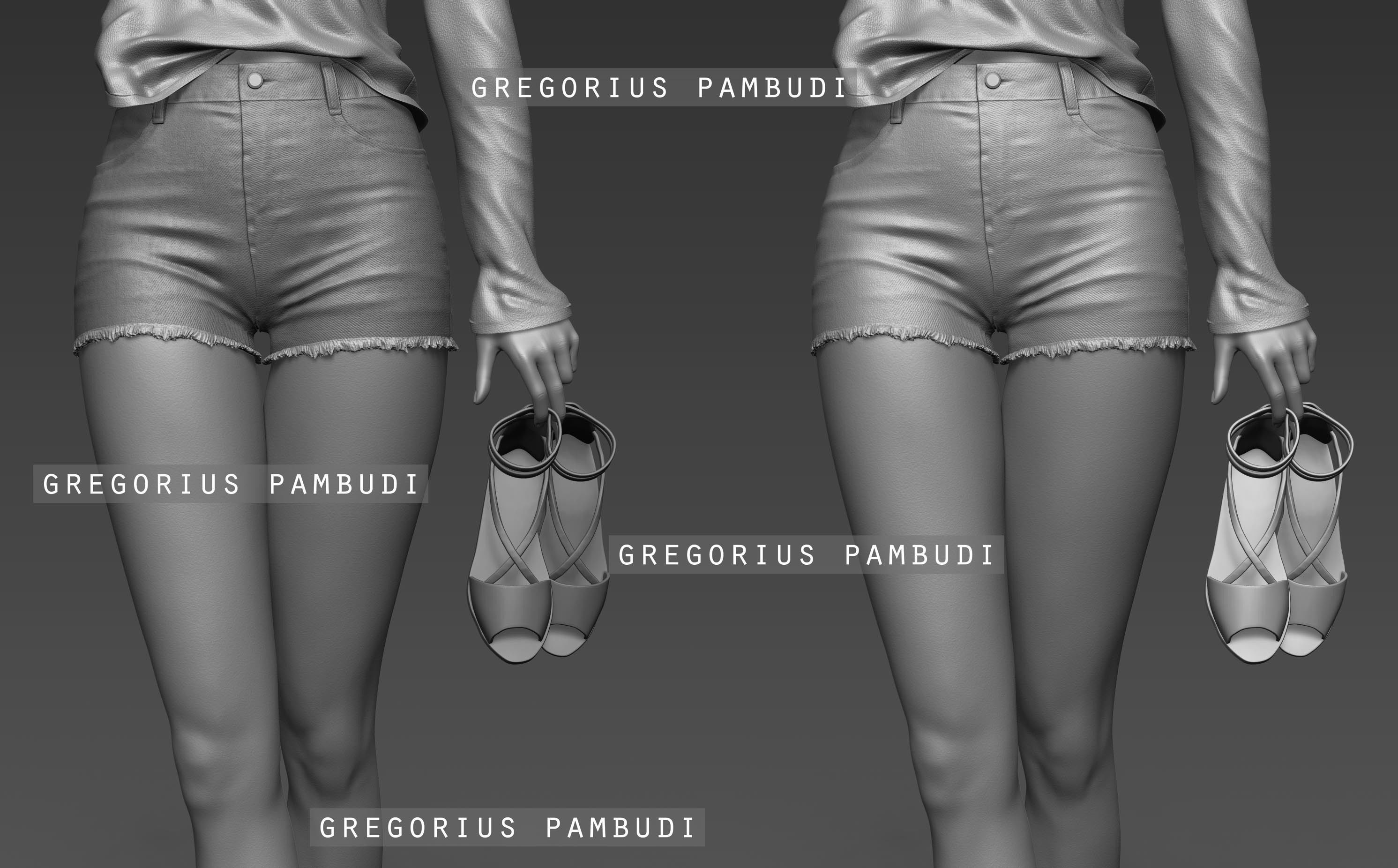 A woman at a windy beach statue 3d printable 3D print model_14