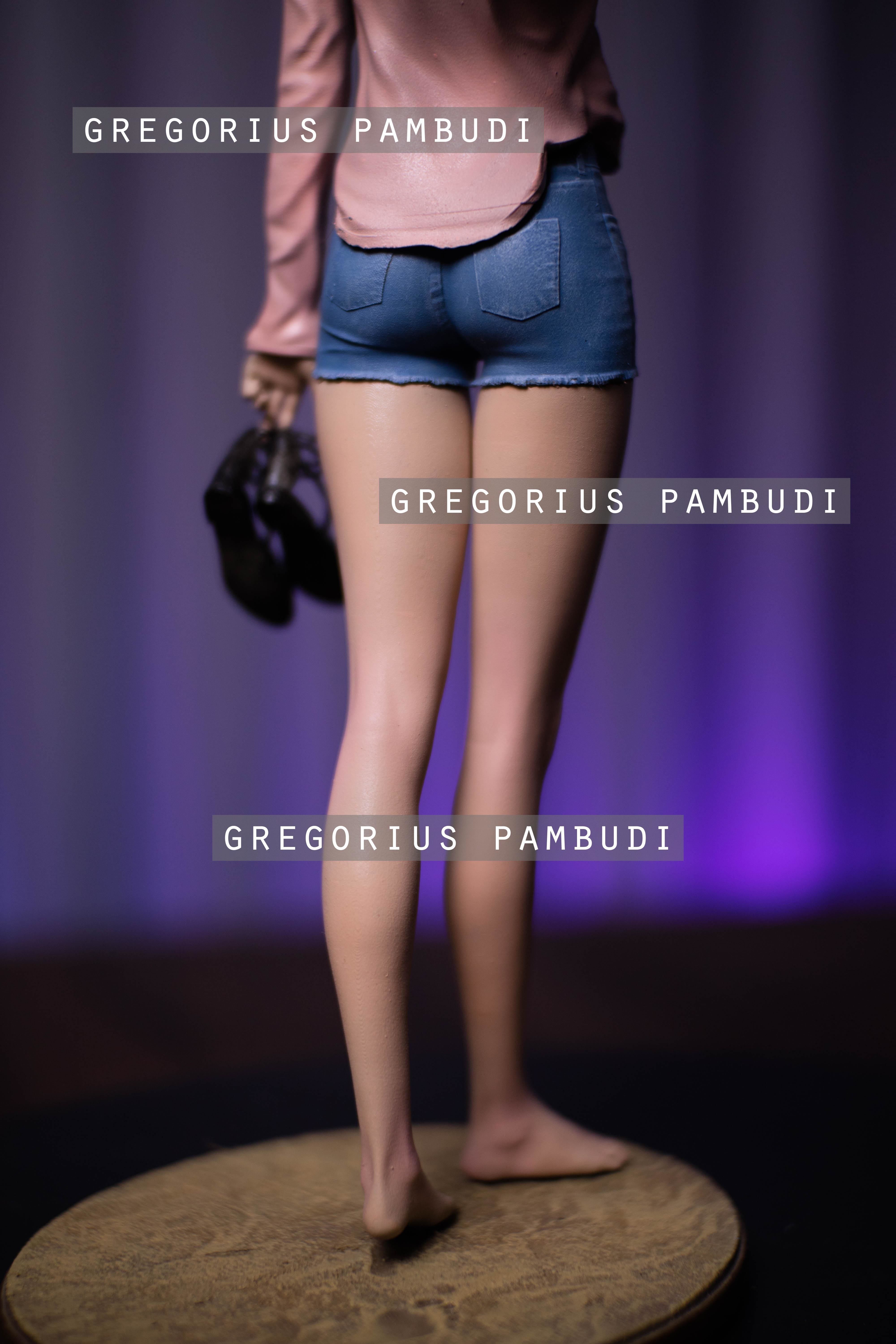 A woman at a windy beach statue 3d printable 3D print model_8