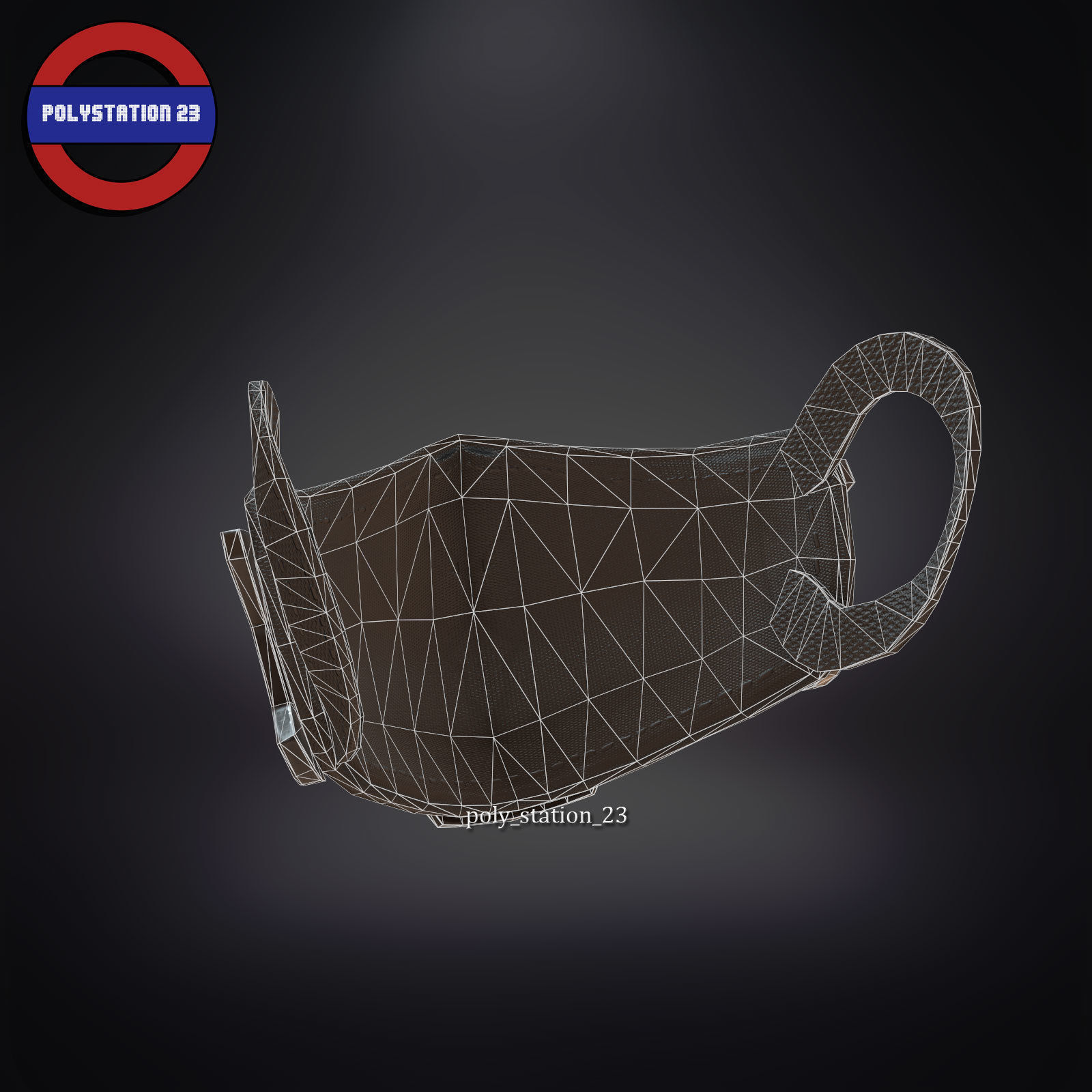sci fi face mask v1 Low-poly 3D model_12