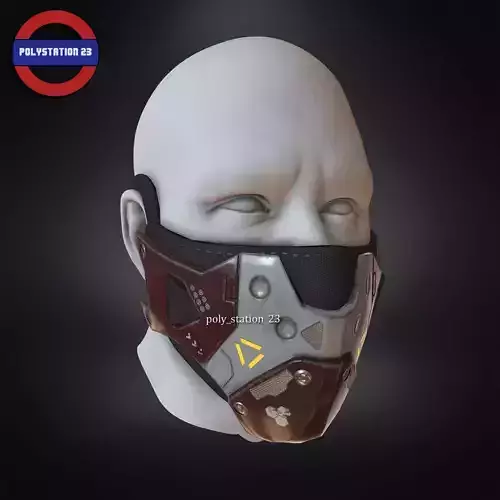 sci fi face mask v1 Low-poly 3D model sci fi face mask v1 Low-poly 3D model