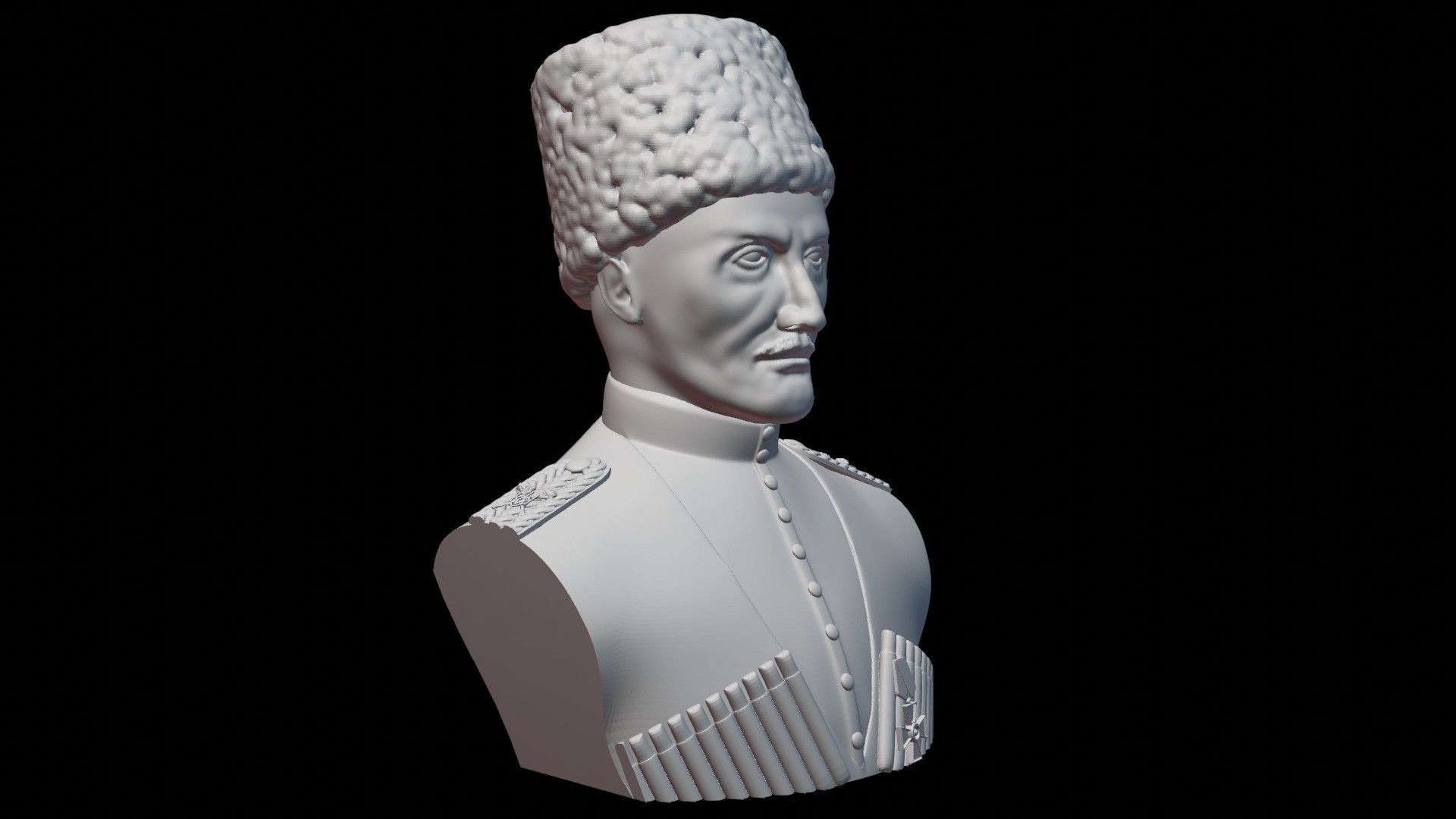 Hetman Pavlo Skoropadskyi Bust 3D print model_3