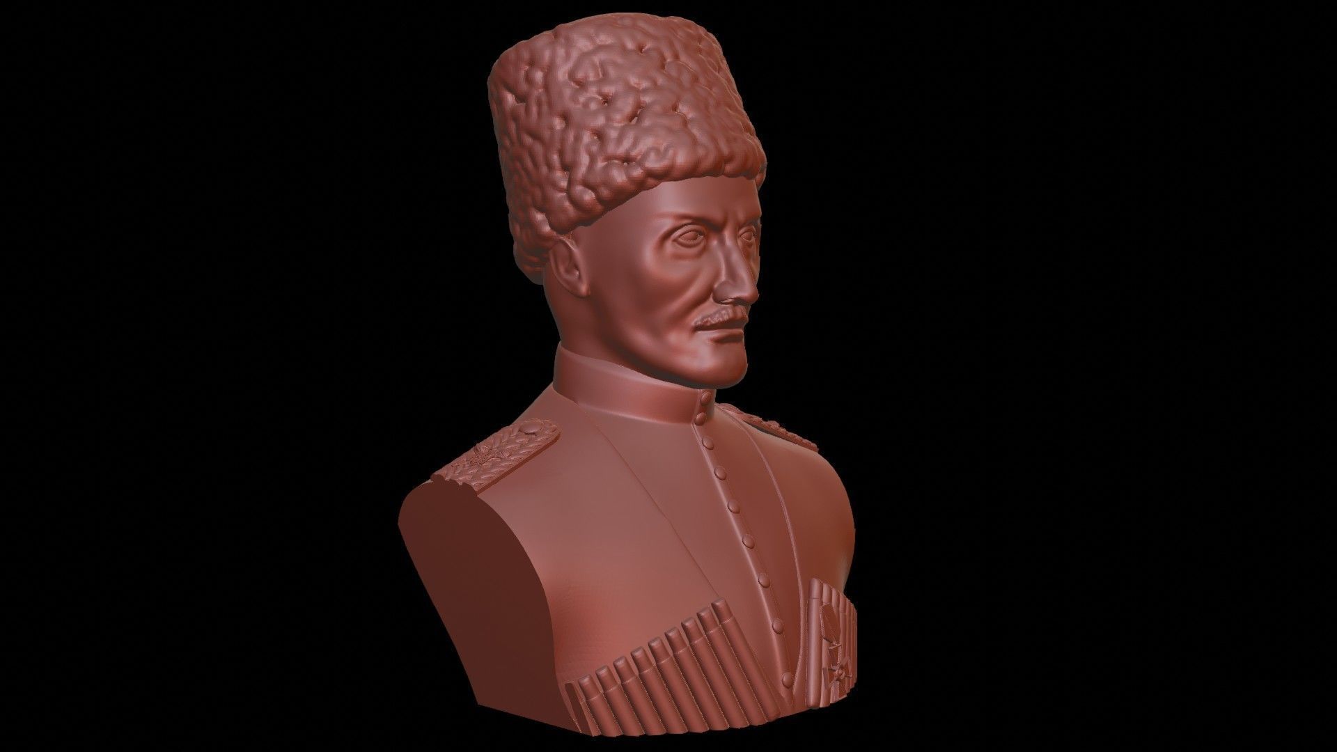 Hetman Pavlo Skoropadskyi Bust 3D print model_9