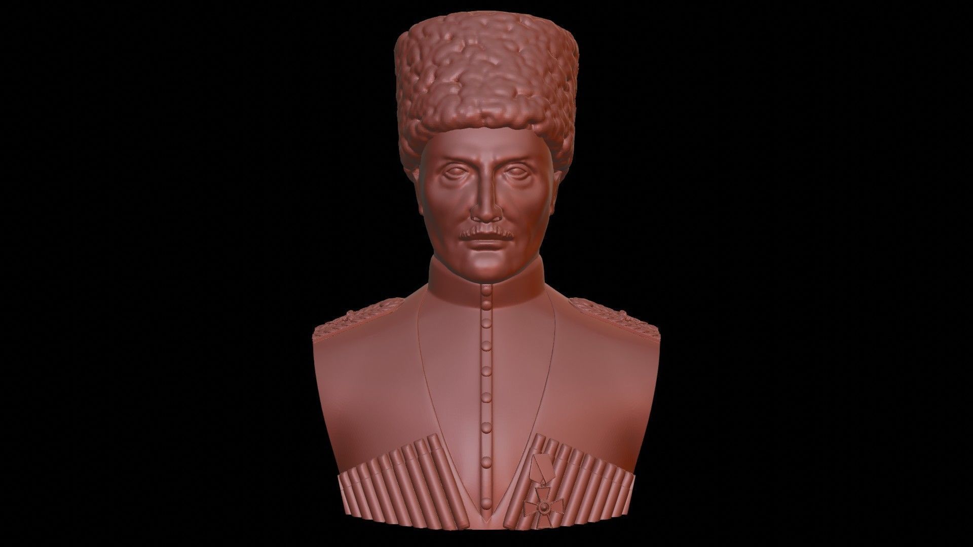 Hetman Pavlo Skoropadskyi Bust 3D print model_8