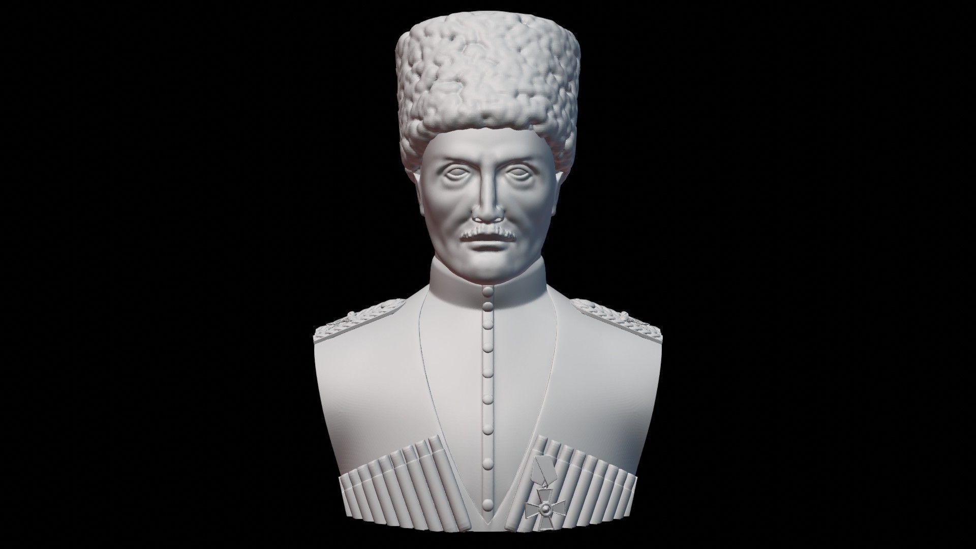 Hetman Pavlo Skoropadskyi Bust 3D print model_2