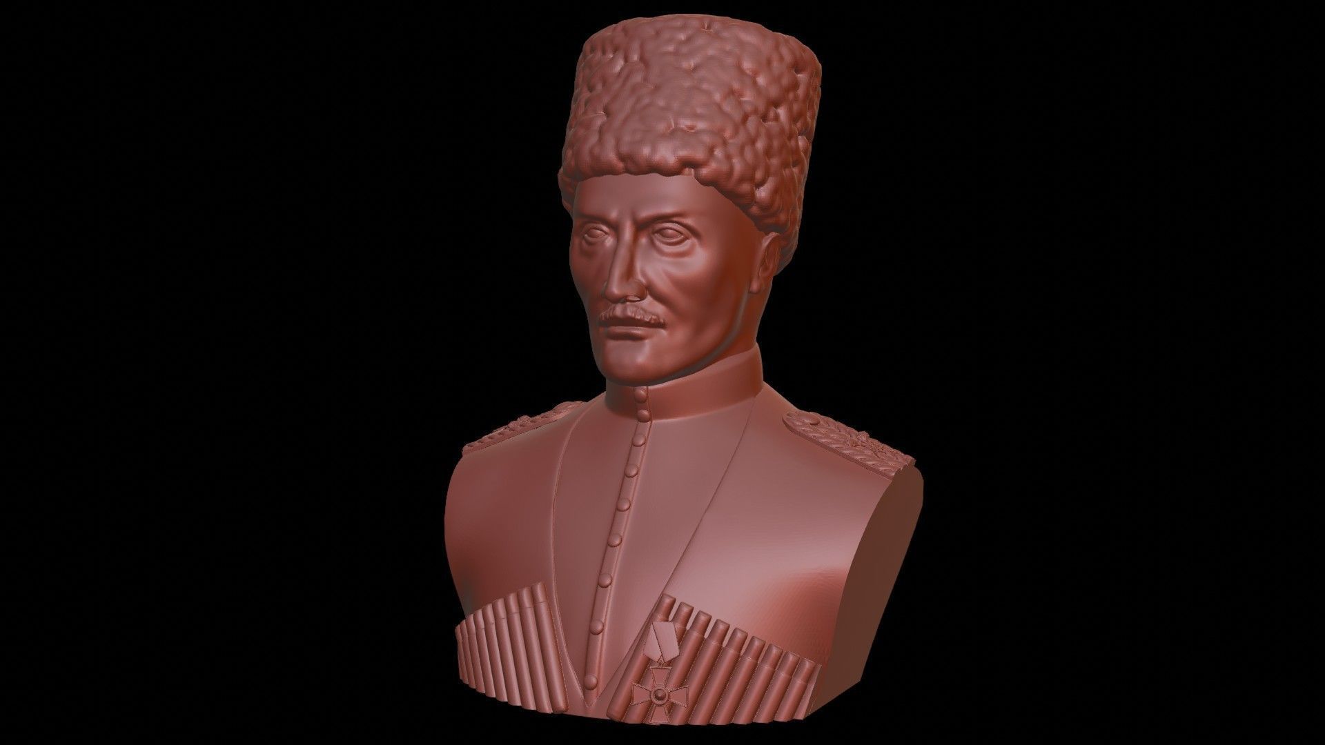Hetman Pavlo Skoropadskyi Bust 3D print model_7