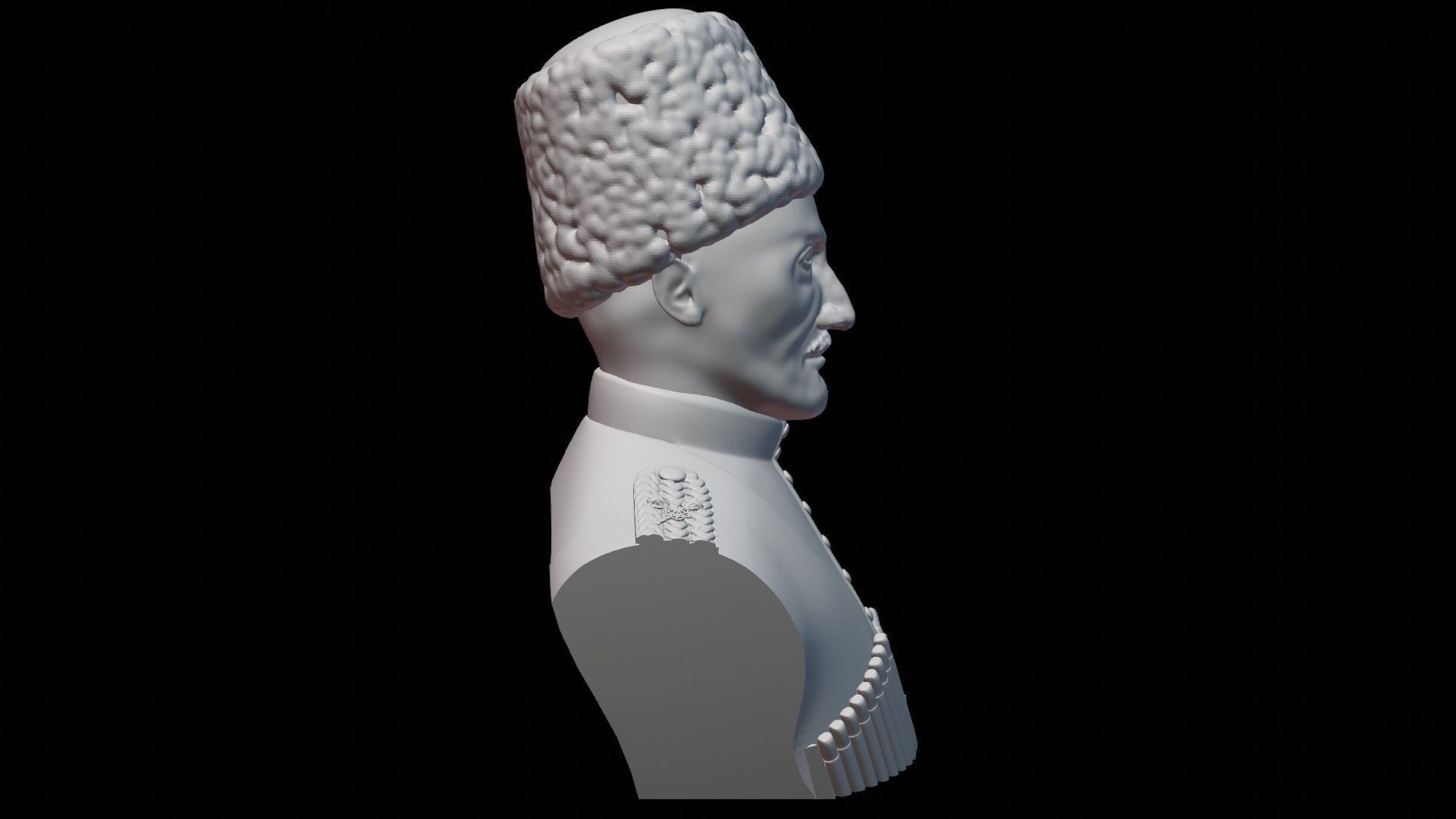 Hetman Pavlo Skoropadskyi Bust 3D print model_4