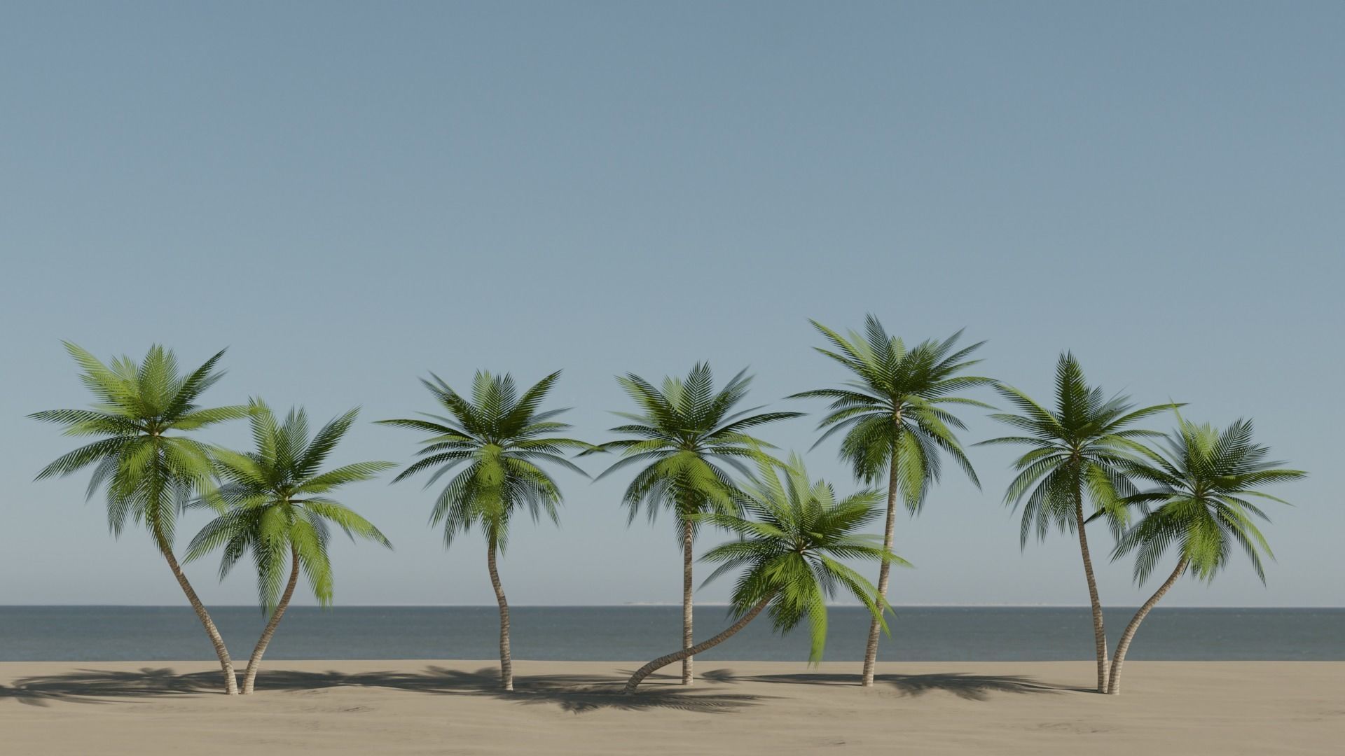 Lowpoly Date Palms Collection _2