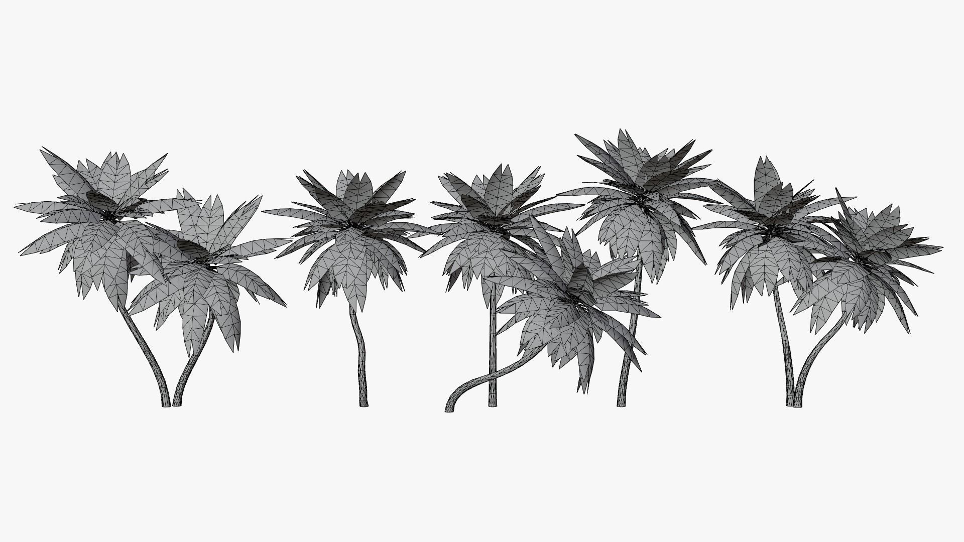 Lowpoly Date Palms Collection _1