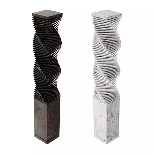 Parametric Spiral Tower Floor Lamp V1 Free low-poly 3D model
