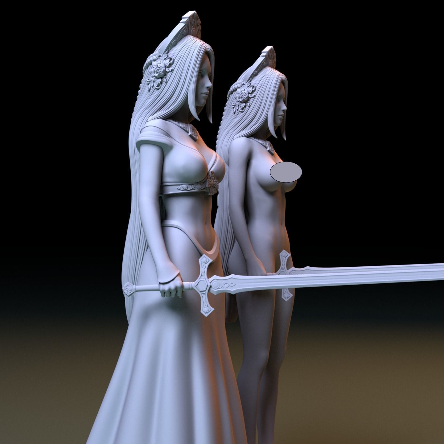 Princess 3D print model_4