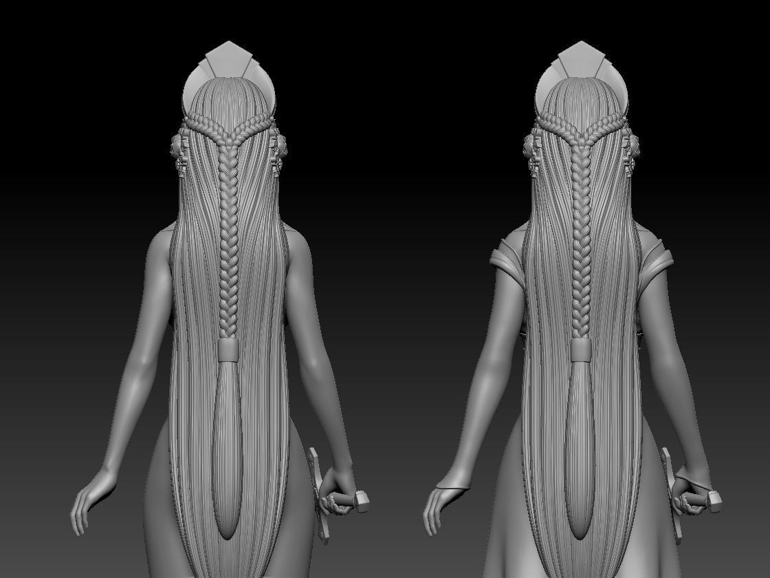 Princess 3D print model_9