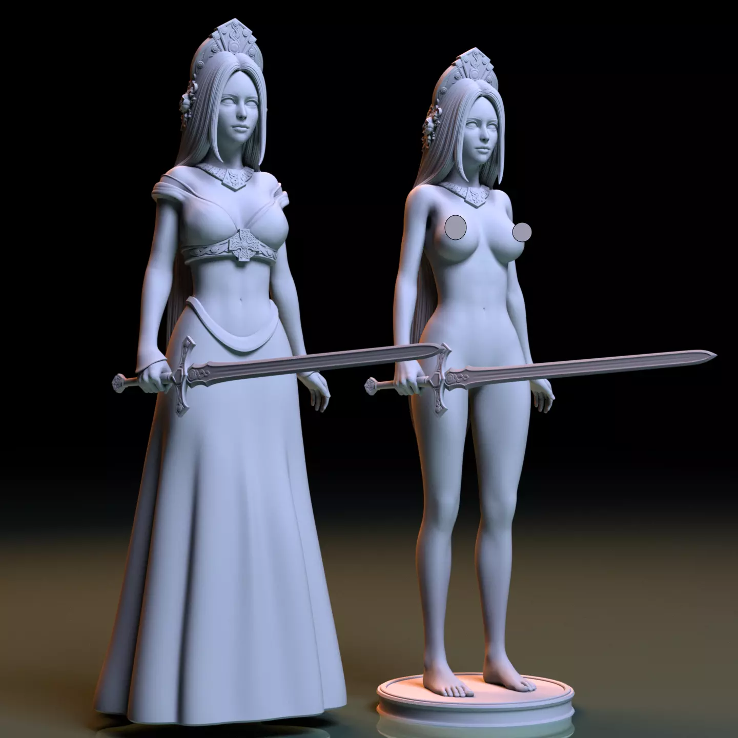 Princess 3D print model_0