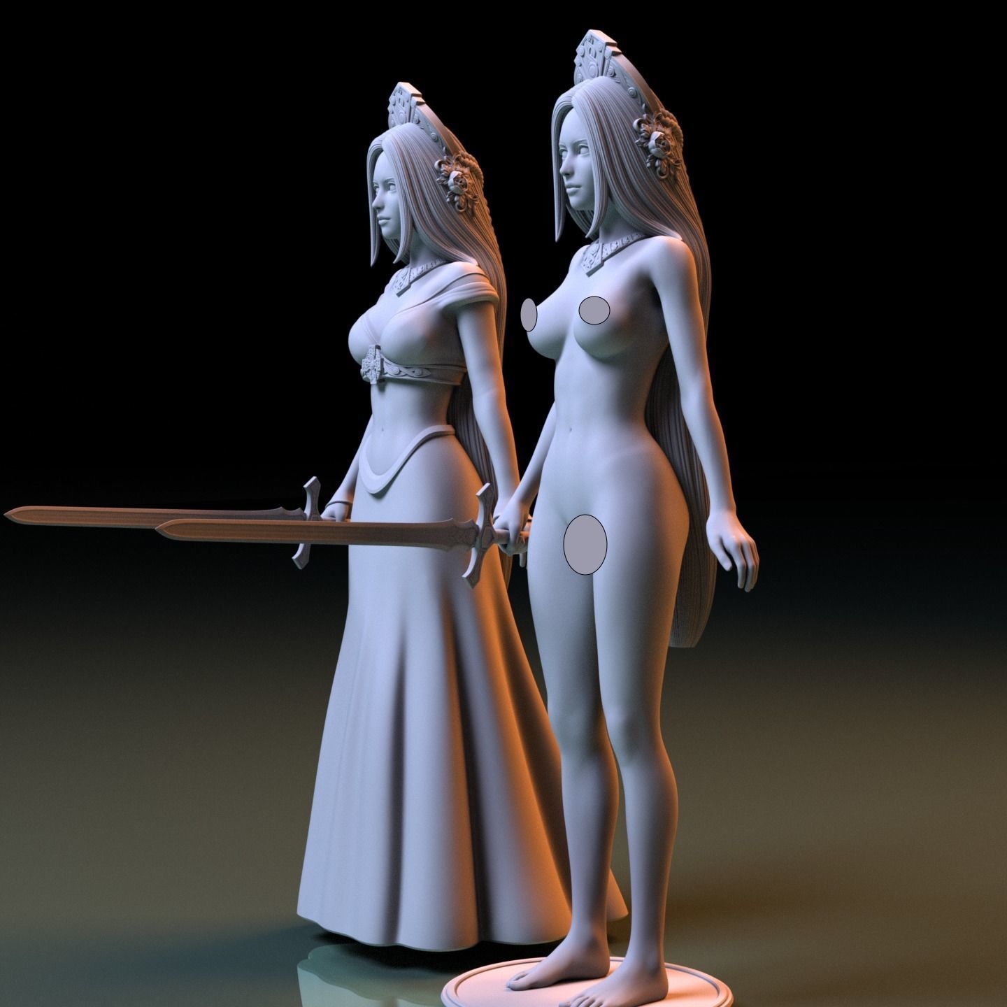 Princess 3D print model_6