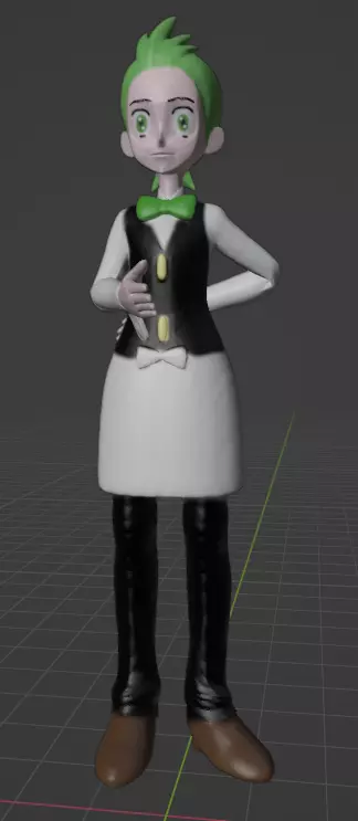 Cilan gym leader 3D print model_0