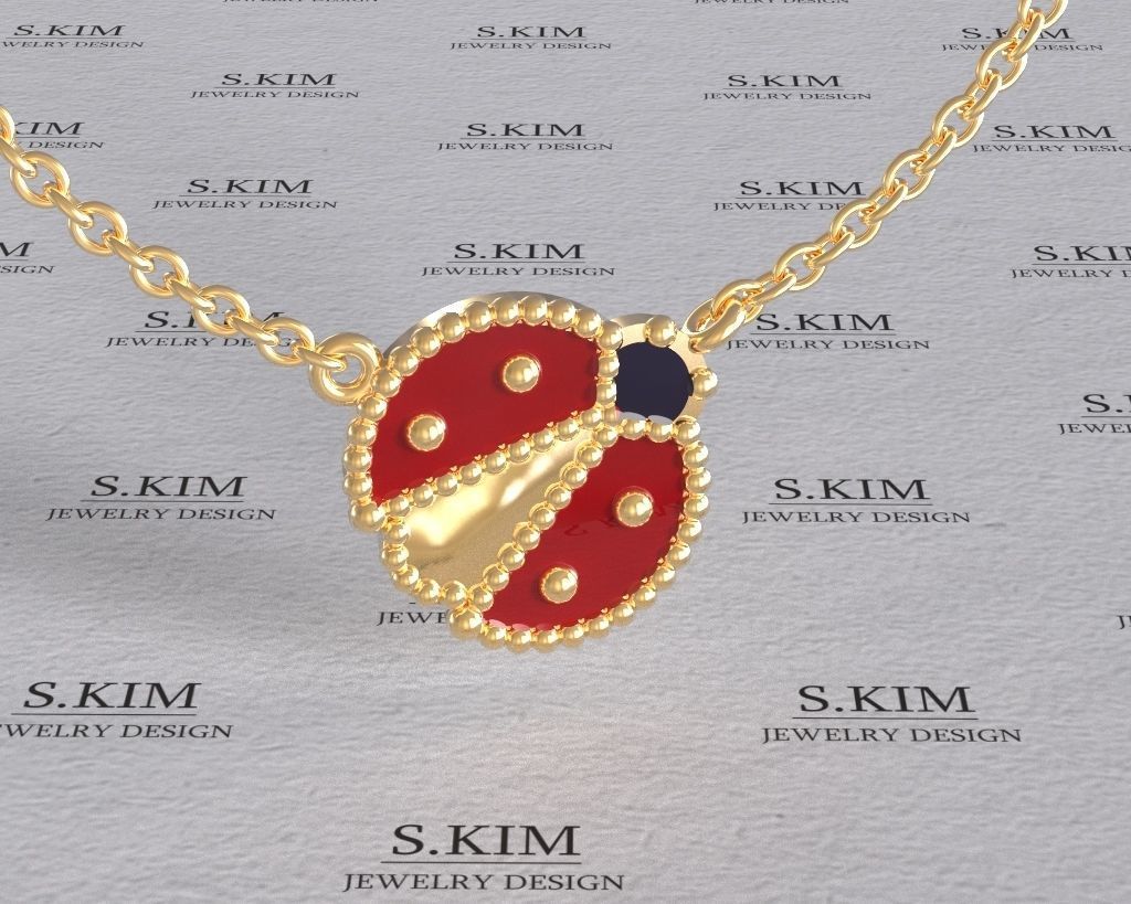 Ladybug pendant 3D print model_1