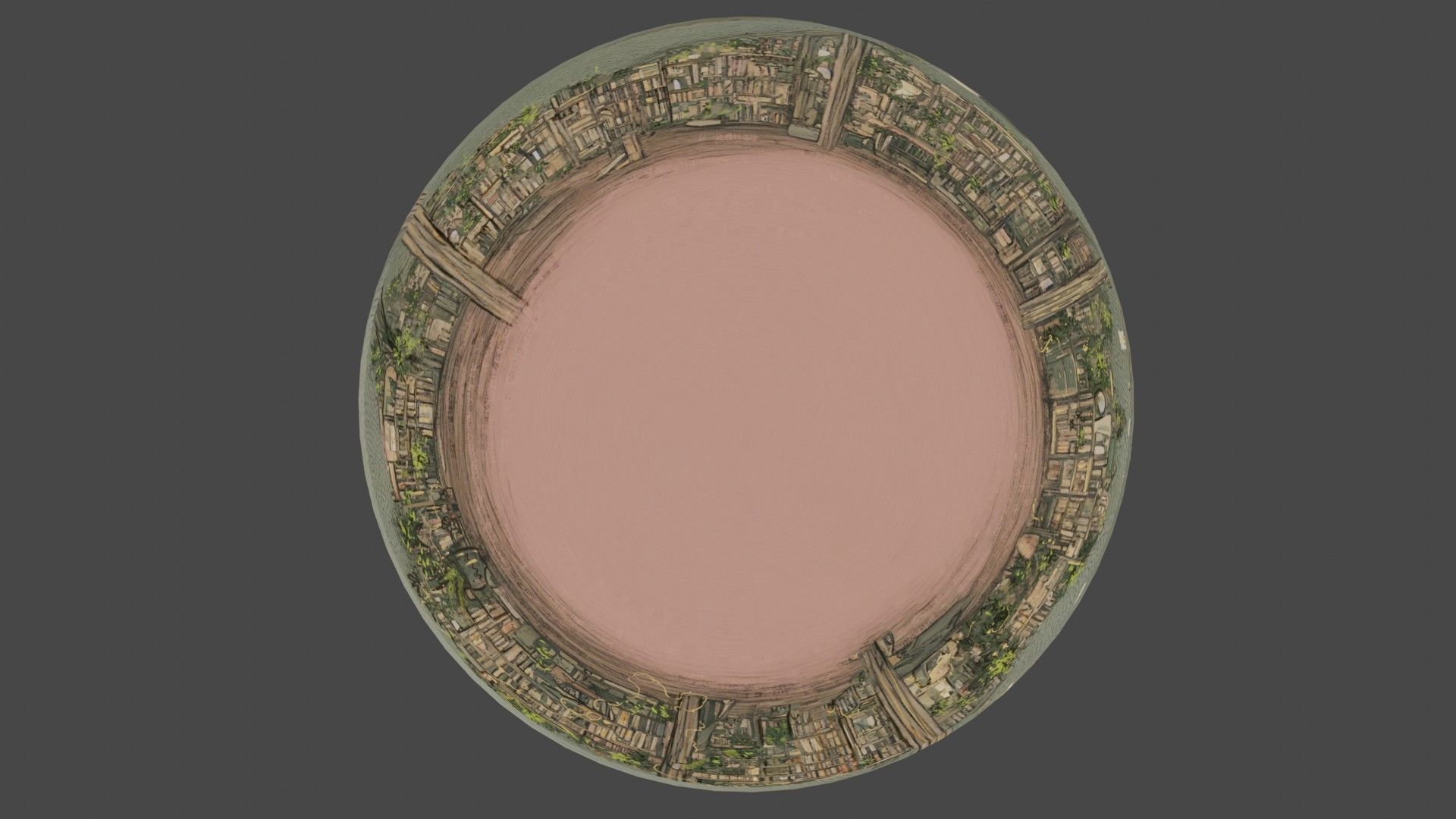 Attic library 360 VR sky background cute drawing Low-poly 3D model_30