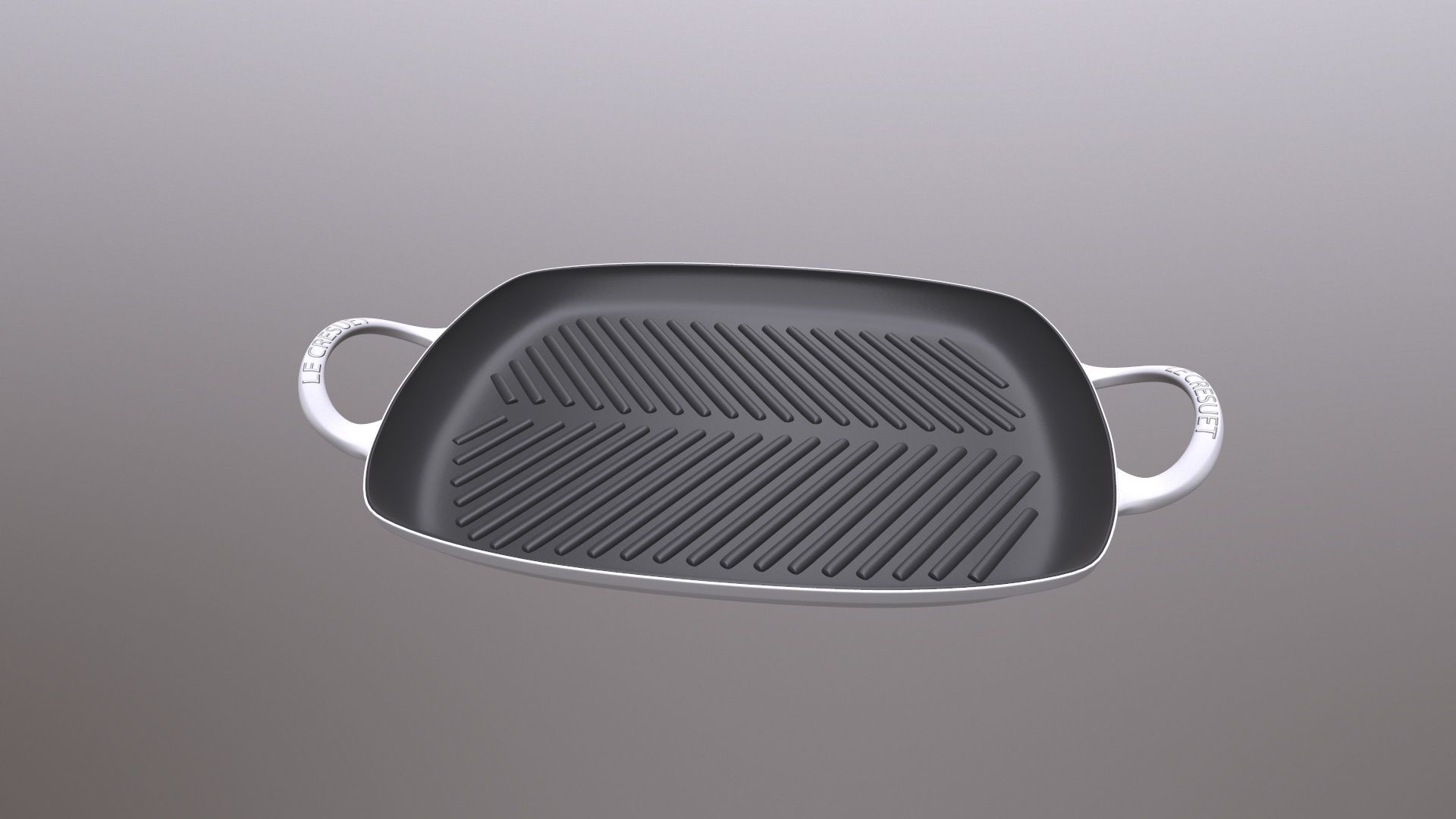 Shallow Rectangular Grill Stain Black 3D model_3