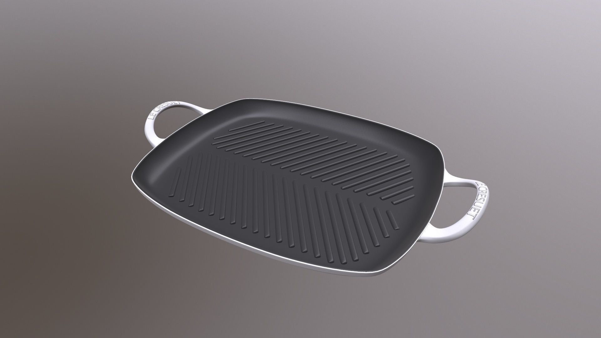 Shallow Rectangular Grill Stain Black 3D model_5