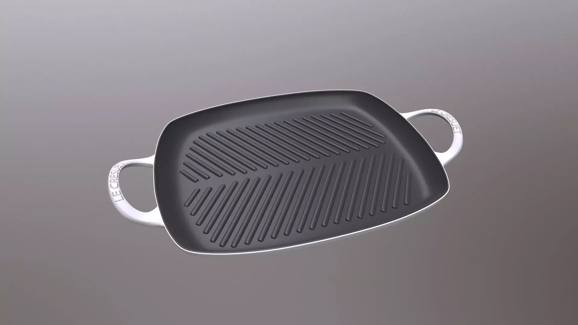 Shallow Rectangular Grill Stain Black 3D model_0