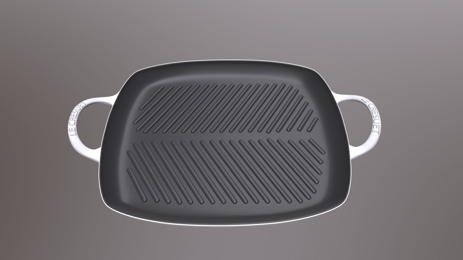 Shallow Rectangular Grill Stain Black 3D model_7