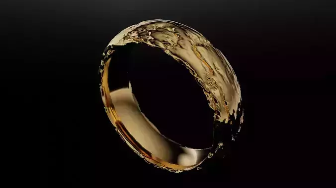 Large textured wedding band