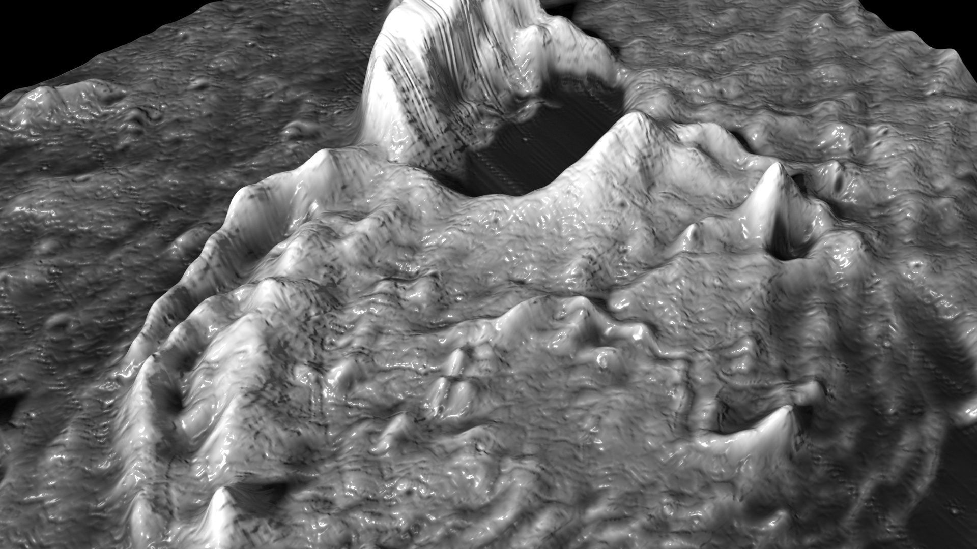 Thebit Lunar Crater 3D model_1