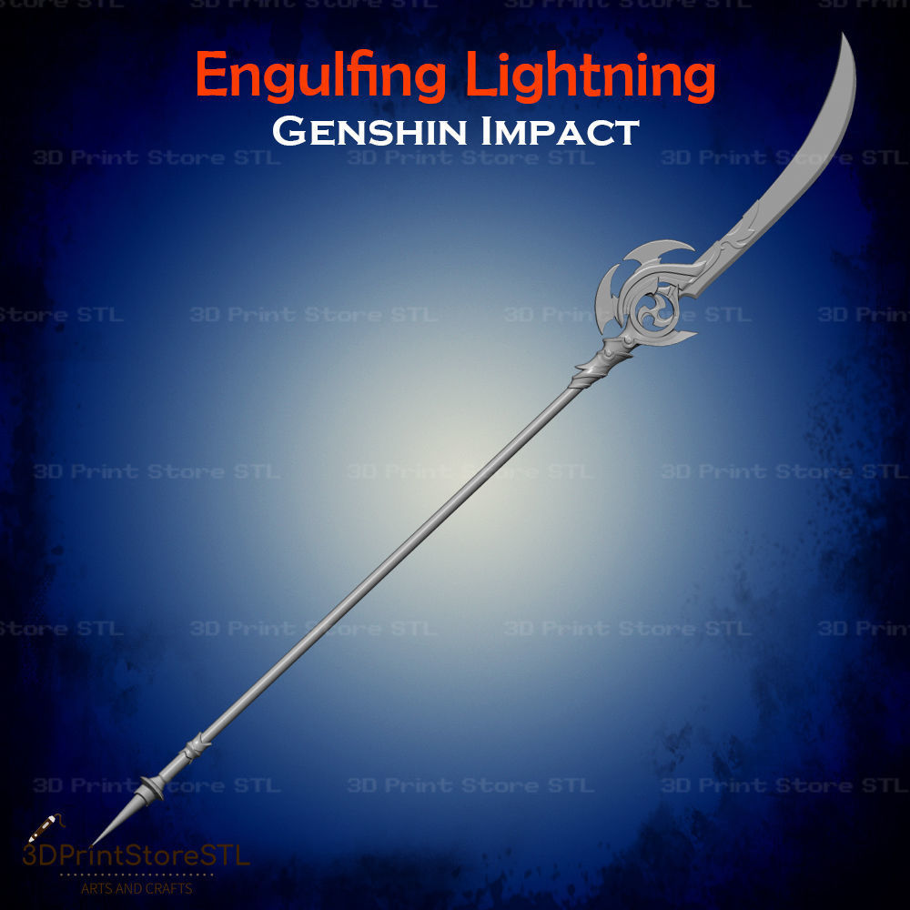 Engulfing Lightning Cosplay Genshin Impact - STL File 3D print model_2