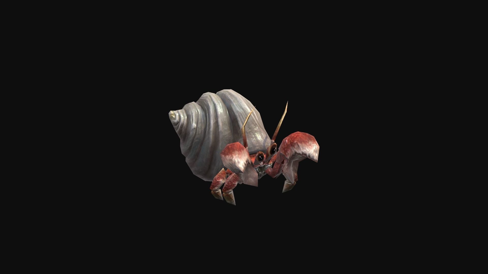 animated Hermit crab Low-poly 3D model_4