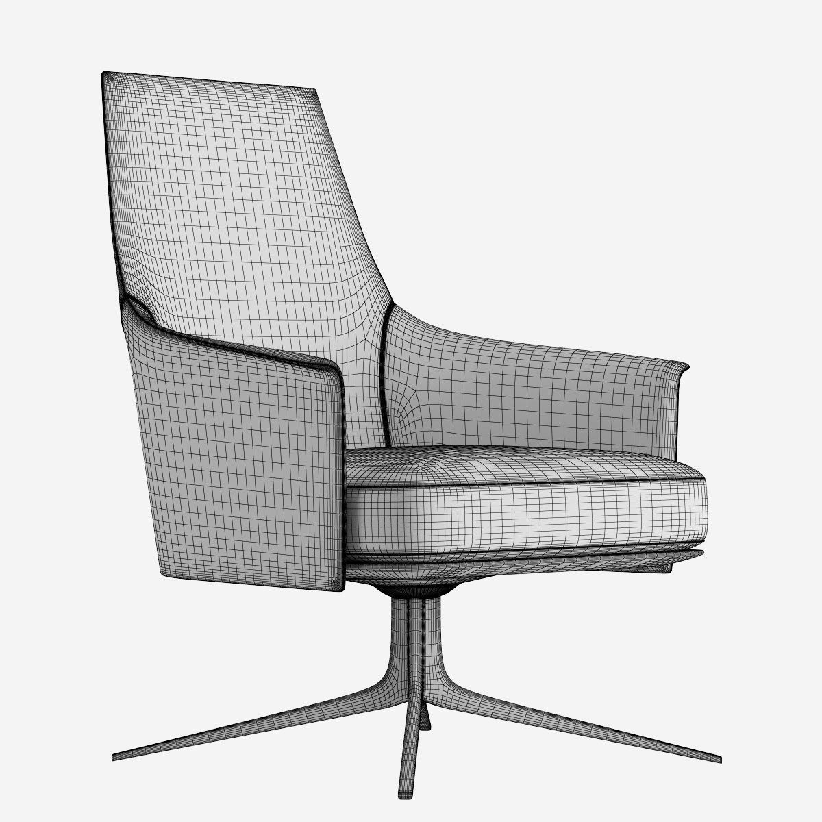 Poliform Stanford Lounge Armchair 3D model CGTrader
