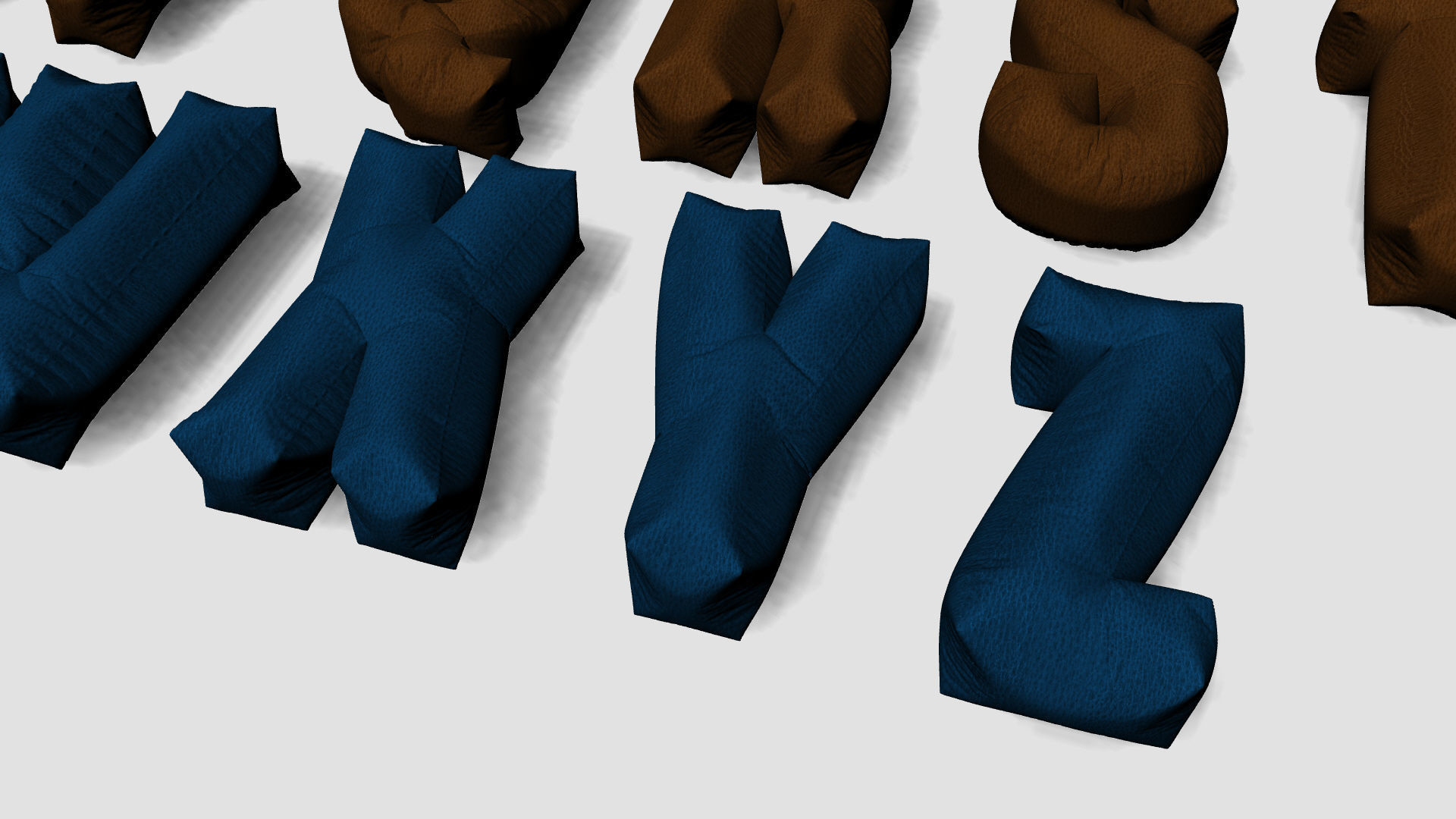 Alphabet Bean Bags 3D model_40