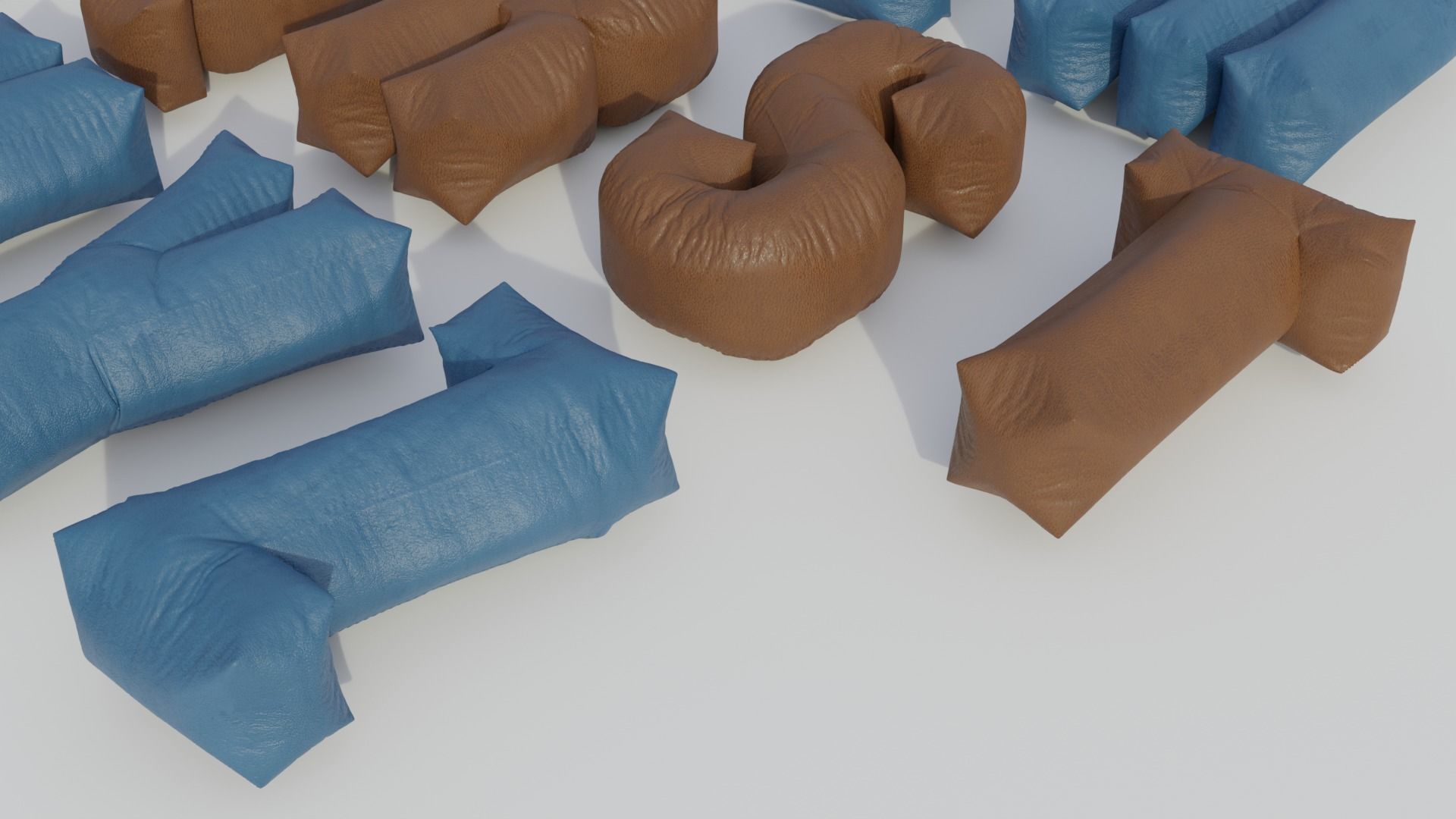 Alphabet Bean Bags 3D model_31