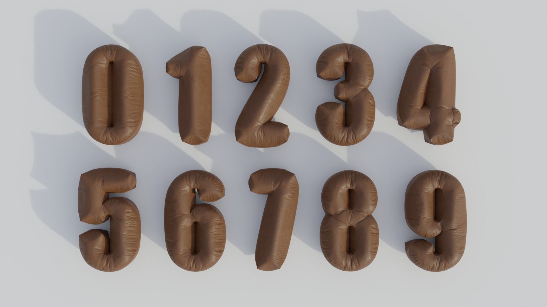 Alphabet Bean Bags 3D model_3