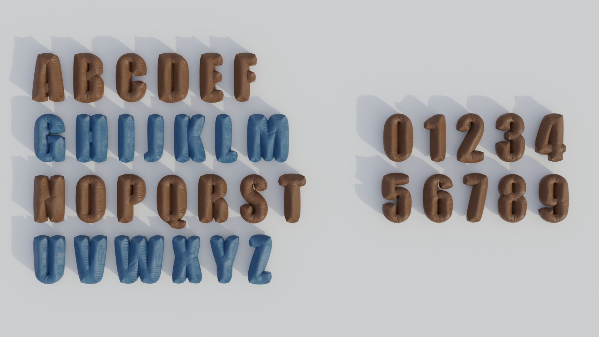 Alphabet Bean Bags 3D model_2