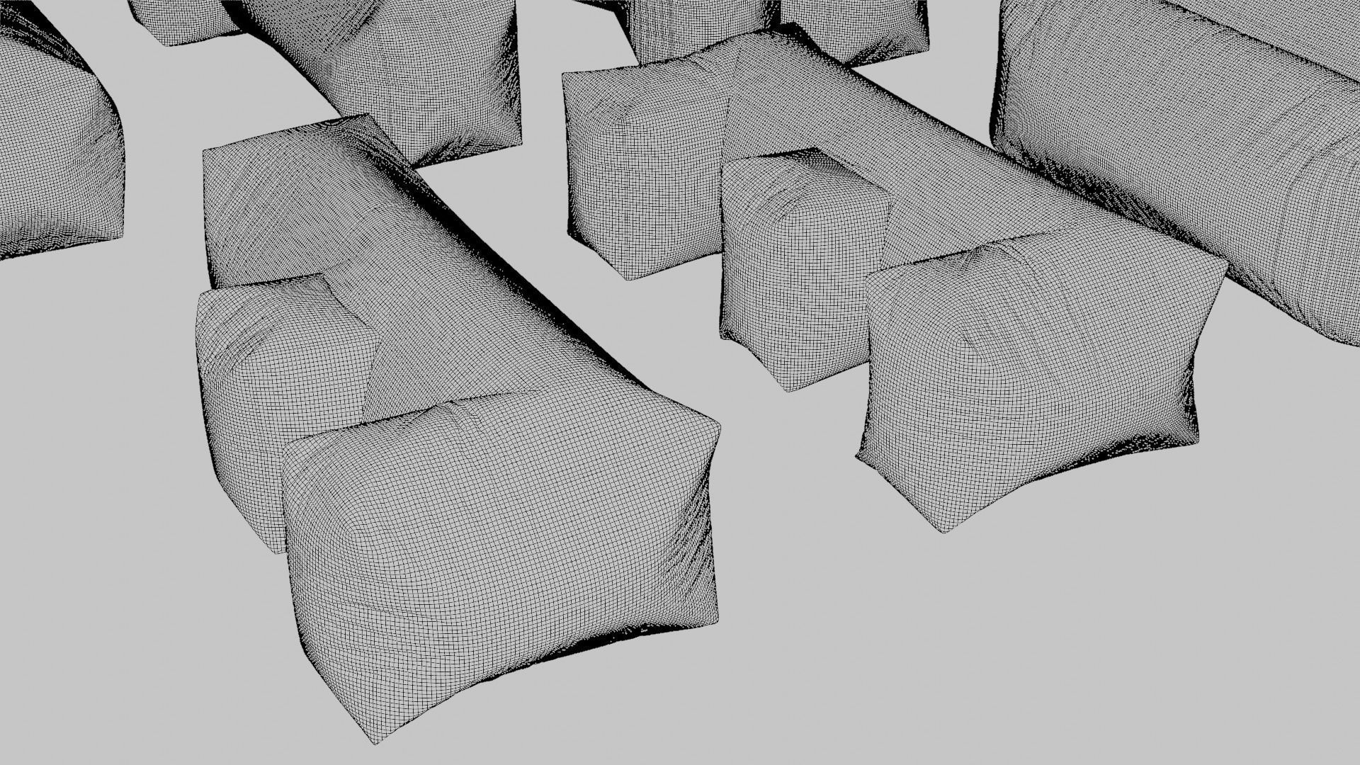 Alphabet Bean Bags 3D model_36