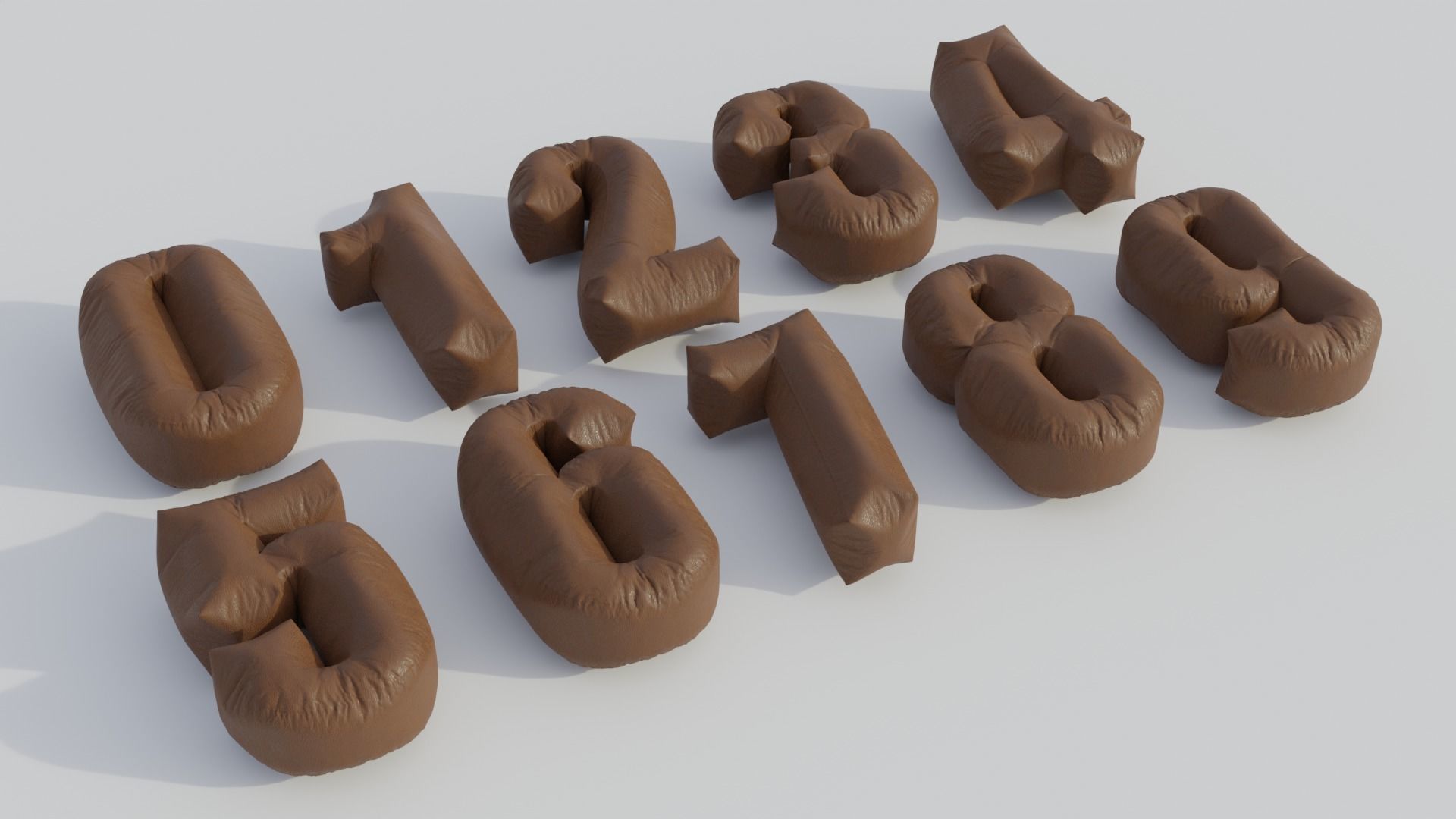 Alphabet Bean Bags 3D model_4
