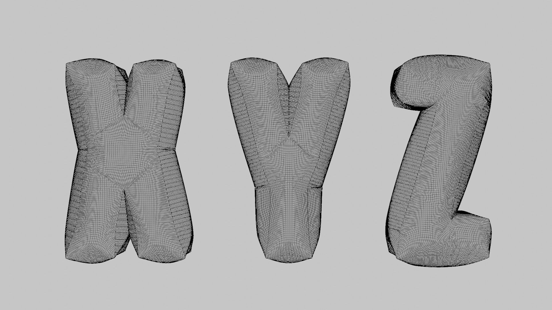 Alphabet Bean Bags 3D model_18